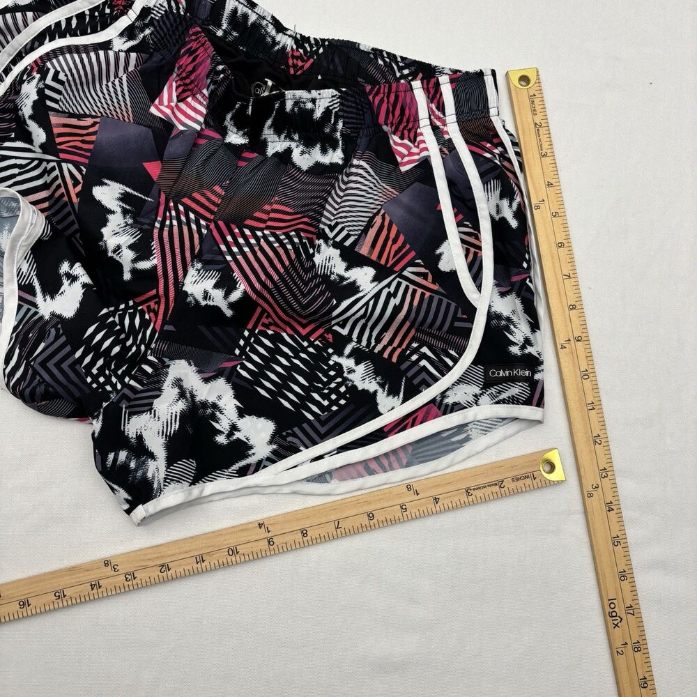 Calvin Klein Shorts Womens Black Pink High Waist Lined Pockets Activewear Size M - Picture 8 of 9